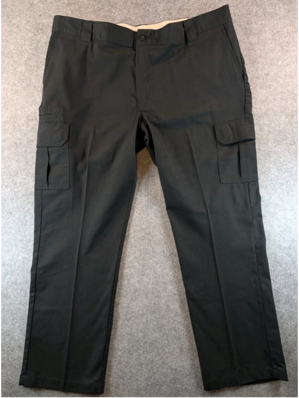 Dickies Flex Mens 44x32 Reg. Fit Straight Leg Twill Cargo Pants Black New